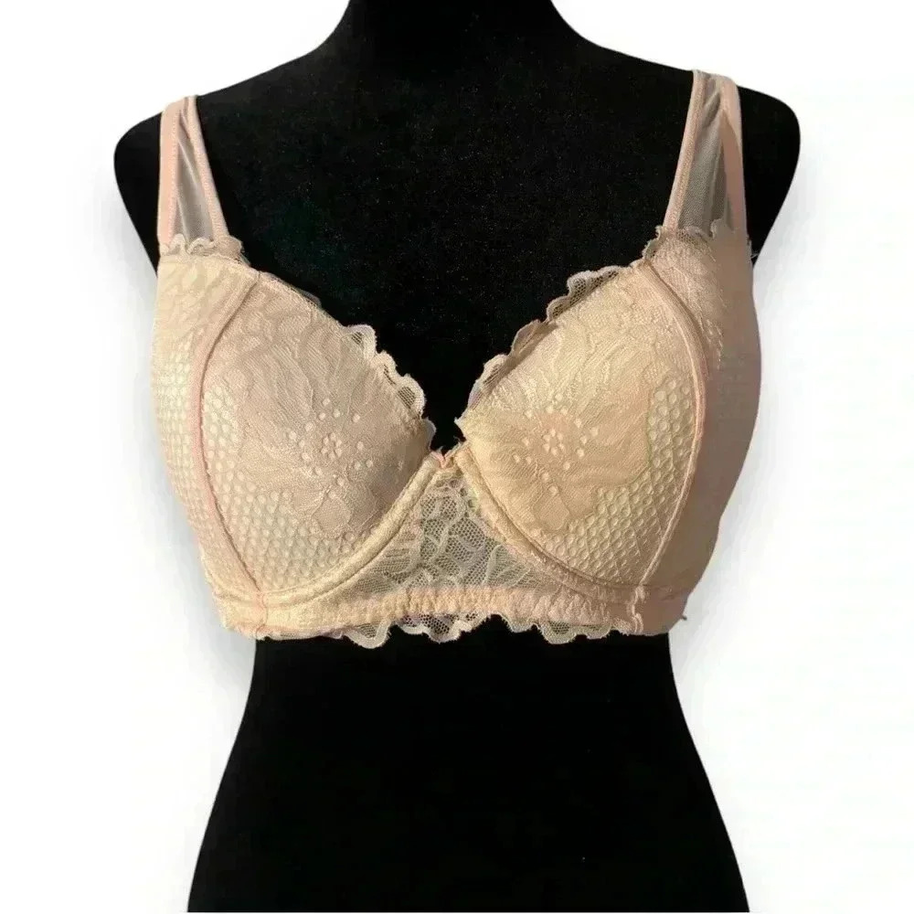 Adore Me 36D Peachy Keen Marcella Lace Contour Demi Underwire Supportive Bra - Picture 6 of 14